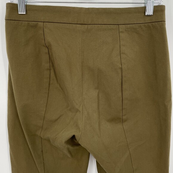 EVERLANE The Fixed Waist Stretch Cotton Trouser Pant Olive Green Size 2 - Picture 6 of 8
